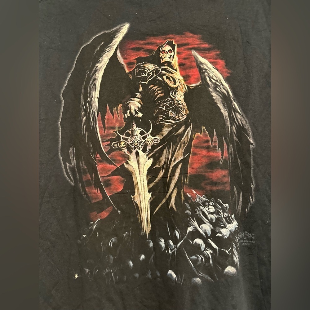 Vintage Y2K Men’s Sz:XL Skulbone Sleeveless Grim Reaper Graphic Skeleton Tee